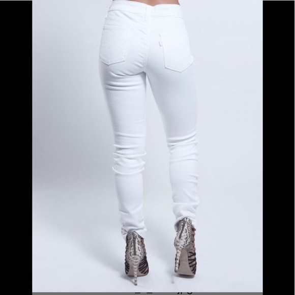 levi's 535 super skinny jeans white